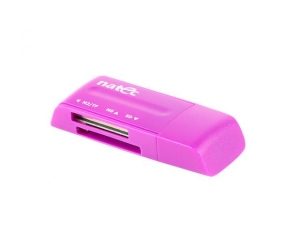 Natec Card Reader MINI ANT 3 SDHC, MMC, M2, Micro SD, USB 2.0 Purple