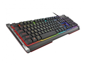 Tastatura Cu Fir Genesis RHOD 400 GAMING RGB, US layout, Iluminata, Led Multicolor, Gri