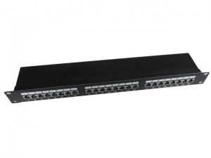 Gembird 19   patch panel 24 port 1U cat.5e with rear cable management