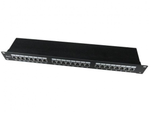 Gembird 19-- patch panel 24 port 1U cat.6 with rear cable management-7