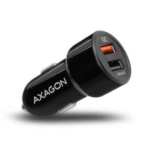 Car charger Smart 5V 2,4A + QC3.0, 30W, black