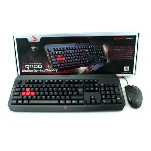 Kit Tastatura + Mouse Cu Fir A4Tech Bloody Q1100 Negru