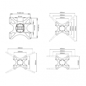Suport ART AR-06XL Holder to LCD TV | Black | 19-46-- 35KG | VESA21