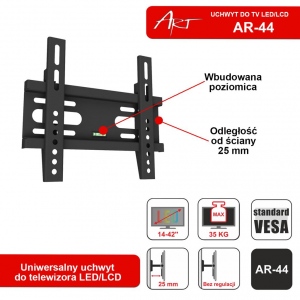 Suport ART Holder AR-44 14-42-- for LCD/LED 35KG no adjustment,2.5cm distance from wall