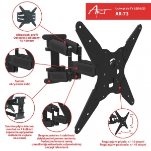 Suport ART Holder AR-73 for  LCD/LED 19-55-- 35kg reg. vertical/level double arm212