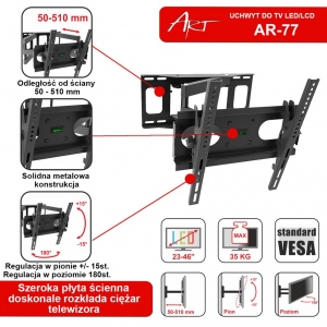 Suport ART Holder AR-77 for LCD/LED 23-46-- 35kg vertical/horizontal, 51cm d. from wall12