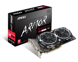 Placa Video MSI AMD Radeon RX 480 ARMOR, 8GB GDDR5