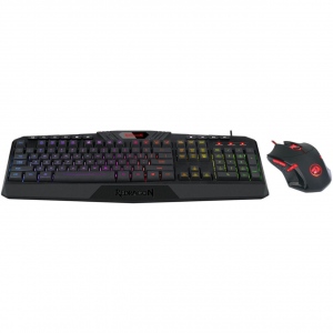 Kit tastatura si mouse Redragon S101 negru