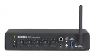 SAMSON SM4 4-Channel Mixer | 2-band EQ | Bluetooth | USB | 15V phantom | stereo