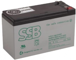 Acumulator UPS AGM SSB rechargeable battery 12V/9Ah T2 - faston 6,3 mm