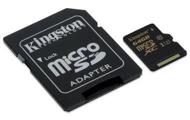 Card De Memorie Kingston 64GB Micro SDXC + Adaptor SD Clasa 10