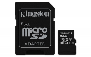Card De Memorie Kingston 16GB MicroSDHC Clasa 10 negru