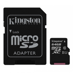 Card De Memorie Kingston 64GB MicroSDHC Clasa 10 Negru