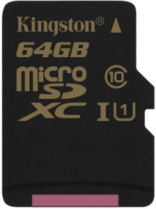 Card De Memorie Kingston 64GB MicroSDHC Clasa 10 Black
