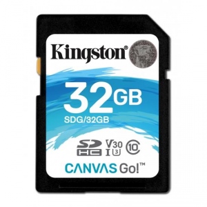 Card De Memorie Kingston 32GB SDHC Canvas Go Clasa 10 Black