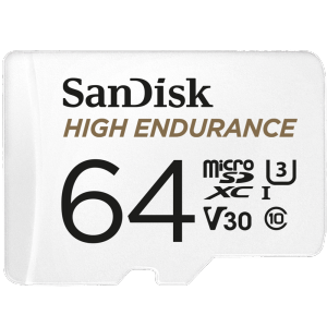 Card de Memorie Sandisk High Endurance MicroSDXC, 64GB, Alb 