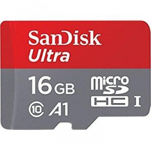 Card De Memorie Sandisk 16GB  Clasa 10 UHS-I Red-Grey