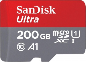Card De Memorie Sandisk Ultra Android 200GB  Micro SDXC Clasa10 UHS-I + Adaptor