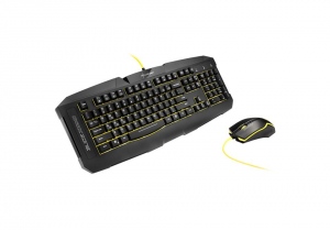Kit Tastatura + Mouse Sharkoon Shark Zone GK15, cu fir, negru, USB
