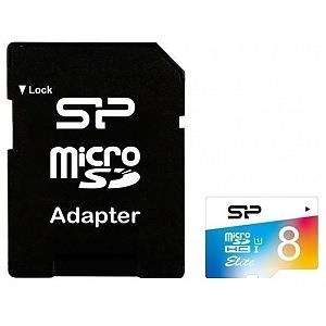 Card De Memorie Silicon Power MicroSDHC 8GB Clasa 1 Elite UHS-1 +Adapter