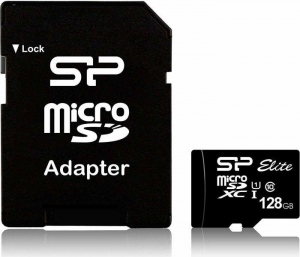 Card De Memorie Silicon Power Micro SDXC 128GB Class 10 + Adaptor Black