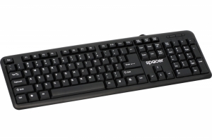 Tastatura Cu Fir Spacer SPKB-520 USB Negru