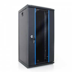 START.LAN rack wall-mount cabinet 10-- 12U 312x300mm black (glass front door)