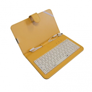 ART Etui + keyboard micro+mini USB for TABLET 7--  yellow  AB-101D