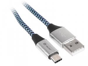 Cablu TRACER USB 2.0 TYPE-C A Male - C Male 1,0m negru È™i albastru