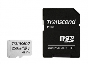 Card De Memorie Transcend microSDXC 256GB Class 10 + Adaptor, Silver