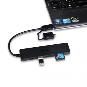 i-tec USB 3.0 Slim HUB 3 Port + Card Reader and OTG Adapter