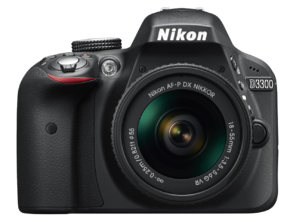 Aparat Foto Digital DSLR Nikon D3300 Kit AF-P 18-55mm VR Negru