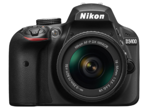 Aparat Foto Digital DSLR Nikon D3400 Kit AF-P 18-55mm VR Negru