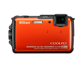 Aparat Foto Digital Compact Nikon CoolPix AW110, Portocaliu