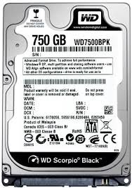 HDD Laptop Western Digital 750GB SATA3 7200 Rpm