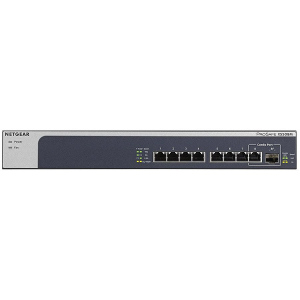 Switch NETGEAR XS508M-100EUS 8-Port 10-Gigabit/Multi-Gigabit Ethernet Unmanaged Switch with 1 SFP+ Ports, Desktop and Rackmount - Black/Grey