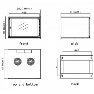 Rack TechlyPro Wallmount cabinet ECO 19-- 6U/320 mm glass door assembled black