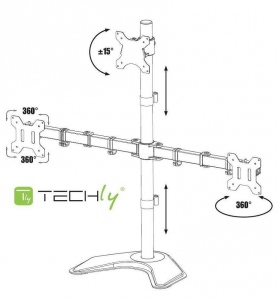 Techly BraÈ› de birou pentru trei monitoare LED/LCD 13-27-- VESA 3x10 kg reglabil