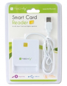 Card Reader Techly Compact USB 2.0 smart, alb