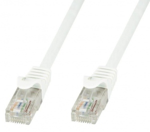 TechlyPro Cablu patch cord RJ45 Cat6 U/UTP 1m alb 100% cupru