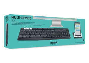 Kit Tastatura + Stand Wireless Logitech K375s, Black