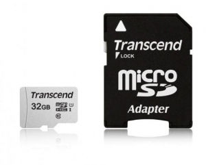Card De Memorie Transcend 32GB Class 10 + Adaptor, Silver