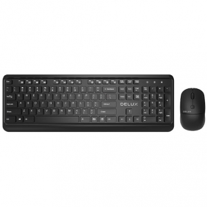 Kit Tastatura + Mouse Wireless DELUX, TM320, Black