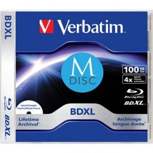 BD-R XL VERBATIM 100GB, viteza 4x, 1 buc, carcasa, printabil, 