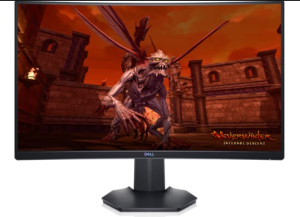 Monitor Dell Gaming VA LED 27 inch S2721HGFA Full HD (1920 x 1080) HDMI DisplayPort Ecran curbat 144 Hz 1 ms (Negru)