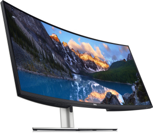 Monitor Dell IPS LED 38 inch U3824DW WQHD+ (3840 x 1600) HDMI DisplayPort Boxe Ecarn Curbat 60 Hz 5 ms (Argintiu)