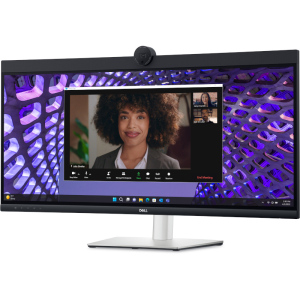 Monitor Dell IPS LED 34 inch P3424WEB WQHD (3440 x 1440) HDMI DisplayPort Ecran Curbat (Negru/Argintiu)