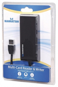 Card Reader Manhattan Multi writer 62-in-1, USB 3.0, external, black