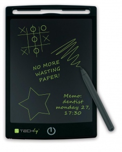 Techly Notepad digital LCD 8.5-- tabletă pentru scris și desenat neagră