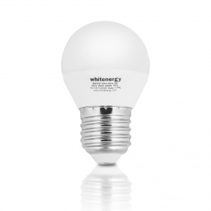 Whitenergy bec LED | E27 | 10 SMD3528 | 5W | alb cald | sfera G45 x10
